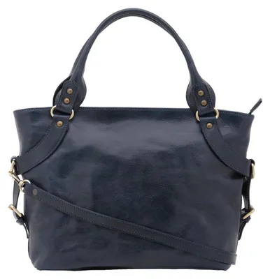 Imagen del producto de Bolsos de mano de cuero genuino, hechos en Italia, con correa de hombro desmontable