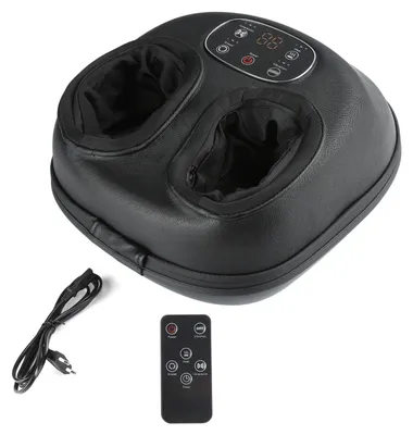 Produktbild von Elektrisches Fußmassagegerät - Shiatsu Fußmassager - Wärme & Luftkompression - Linderung von Fußschmerzen - Bis Schuhgröße EU 46 - Schwarz