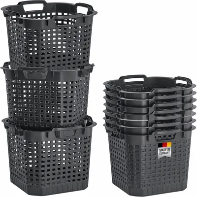 Produktbild von Erntekörbe Gartenkorb 25L Lebensmittelecht Obstkorb 40x30cm ineinander & übereinander stapelbar |  Germany als Obstkorb, Laubkorb und vielseitiger Erntekorb, Menge:10 Stück