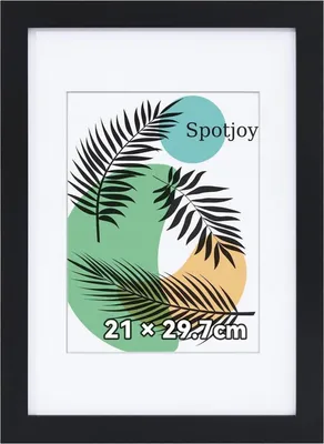 Produktbild von Spotjoy Bilderrahmen DIN A4 21x29.7cm Schwarz Acrylglas Rahmen