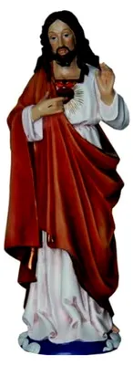 Produktbild von Herz-Jesus, Höhe 23 cm, handbemalt