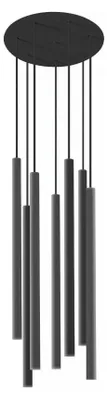 Obrázek produktu pro Závěsná lampa černá "Cult" kovová moderní 7x G9 závěsná lampa jídelna obývací pokoj