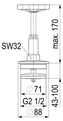 Produktbild von Schlösser Armaturen FETTKAMMER-OT F.FREISTROMVENT. DIN3502, STEIG.SP, DN65, 2 1/2", EPDM