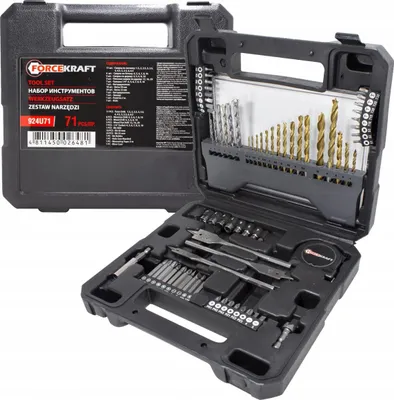 Produktbild von FORSAGE | Titanium Bohrer, Schrauber Set, Bitsatz, 71tlg