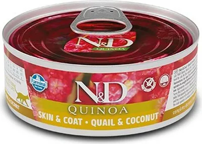 Imagen del producto de N&D CAT Quinoa, alimento para gatos adultos, sabor a codorniz y coco, 80g