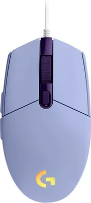 Produktbild von Logitech G G203 LIGHTSYNC, rechts, USB Typ-A, 8000 DPI, 1 ms, Lila