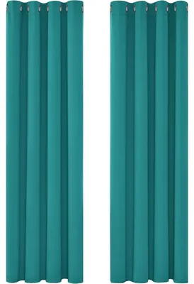 Produktbild von Verdunkelungsvorhang Kälteschutz 2er Set 229x117 cm Türkis Blickdicht Lärmschutz
