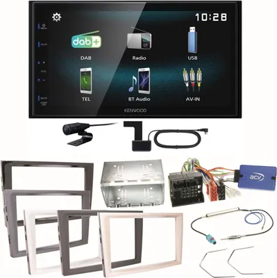 Produktbild von Kenwood DMX-125DAB Bluetooth Einbauset für Opel Astra H Corsa D Zafira B Antara