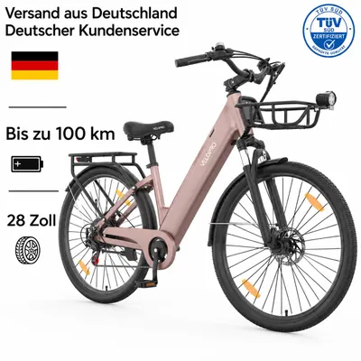 Produktbild von VELOPRO C1Pro Pedelec 28 Zoll E-Bike, 36V 18Ah Akku(80-100km), Shimano 7 Gang