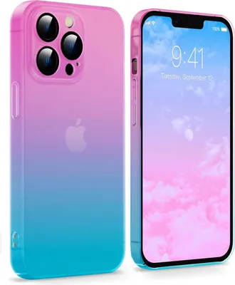 Immagine prodotto di Custodia rigida per Apple iPhone 13 Pro, rosa/blu, sfumato A2483