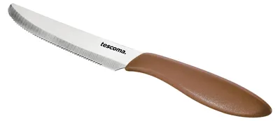 Zdjęcie produktu dla Tescoma 863054.35, Nóż stołowy, Konstrukcja dwuczęściowa, 12 cm, Stal nierdzewna, Stal nierdzewna, Brązowy