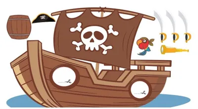 Productafbeelding van Fotocall Piratenboot voor Kinderen met Accessoires
