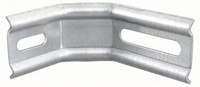 Immagine prodotto di Alberts 832438 Staffa regolabile, due angoli a 45°, in rilievo, con foro asolato, zincata sendzimir, 50 x 30 x 110, set da 36