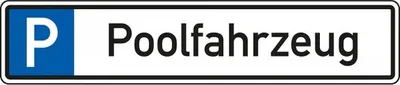 Produktbild von Dreifke® Schild I Parkplatzreservierungsschild Poolfahrzeug, mit Befestigunss...