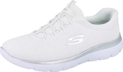 Produktbild von SKECHERS Damen Schlupfsneaker weiß silber Textil - Größe: 39