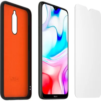 Obrázek produktu pro Balení TPU pláště a tvrzeného skla pro Xiaomi Redmi 8 Black
