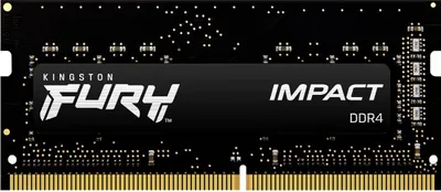 Produktbild von Kingston FURY Impact - DDR4 - Kit - 16 GB: 2 x 8 GB - SO DIMM 260-PIN - 3200 MHz / PC4-25600 - CL20 - 1.2 V - ungepuffert - non-ECC - Schwarz