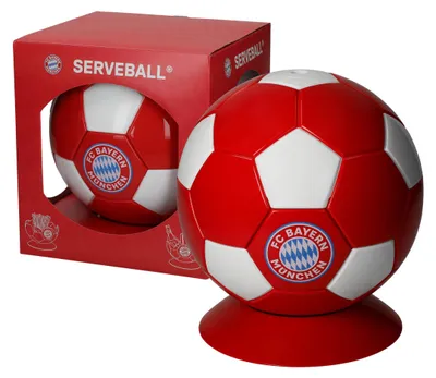 Produktbild von Serveball 'Victory' FC Bayern München Fanartikel - Snackbox mit Fächern für Chips, Nachos und Dips - Snackschale mit Getränkehalter - Geschenk für Kinder und Erwachsene Fußballfans - Motiv FC Bayern München