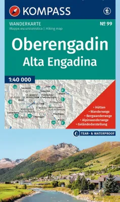 Produktbild von KOMPASS Wanderkarte 99 Oberengadin / Alta Engadina 1:40.000