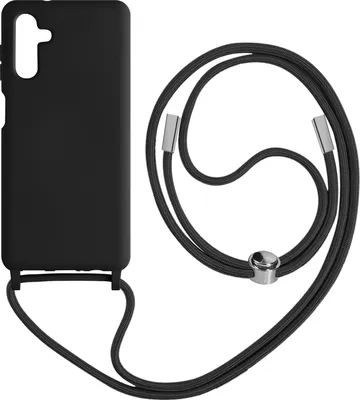 Produktbild von Avizar, Schutzhülle mit Nylonkette (80cm) für Samsung Galaxy A14 5G / 4G, Schwarz
