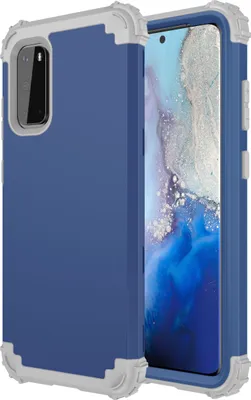 Produktbild von Galaxy S20 Hülle, 3 in 1 Hybrid PC TPU Stossfest Robust Schutzhülle für Samsung Galaxy S20 Navy blau