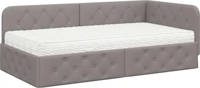 Obrázok produktu pre vidaXL Rohový rám postele Taupe 100 x 200 cm látka