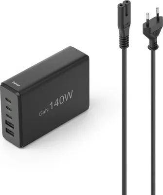 Produktbild von Hama 201978 5-fach Ladestation 140W QC/PD, GaN, USB-C/A