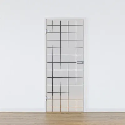 Produktbild von Pertura Glastür Komplettset Glera Mesh 02 834x1960x8 mm Links inkl. Studio Beschlag Edelstahl unverschließbar