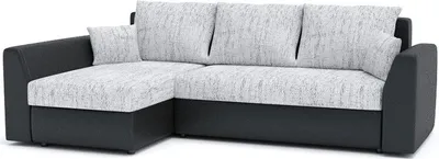 Produktbild von Ecksofa PAUL mit Schlaffunktion - Eckcouch mit Bettkasten Grau&Schwarz