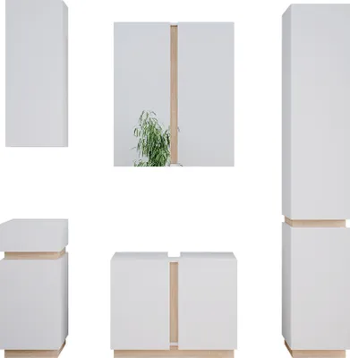 Produktbild von Badmöbel-Set Vicco Gloria Weiß 5 Teile, Model 40891