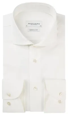 Produktbild von Profuomo slim fit heren overhemd, twill, offwhite