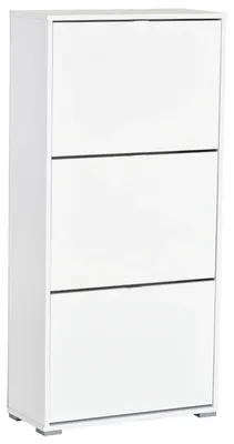 Imagen del producto de Zapatero, diseño moderno, capacidad para hasta 18 pares de zapatos, color blanco
