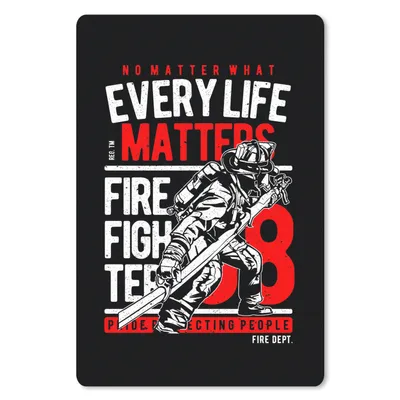 Produktbild von MuchoWow® Mauspad Mousepad Mancave - Feuerwehr - Vintage - Zitate 40x60 cm - Mousepads - Maus Mat - Pad - Mausunterlage - Schreibtisch Accesoire