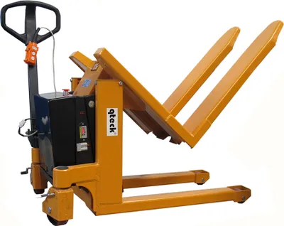 Produktbild von qteck Semi-elektrischer Behälter-/Palettenneiger zum Heben und Kippen bis 90° Hubkraft 1000kg