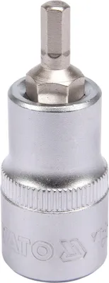 Produktbild von Yato YT-04381, 1 Stück(e), Hex (metrisch), 5 mm, Chrom-Vanadium-Stahl, Stahl, 55 mm, 25,4 / 2 mm (1 / 2")