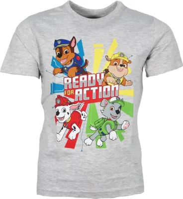 Produktbild von Paw Patrol Chase Rubble Marshall Kinder Jungen T-Shirt – Grau / 116