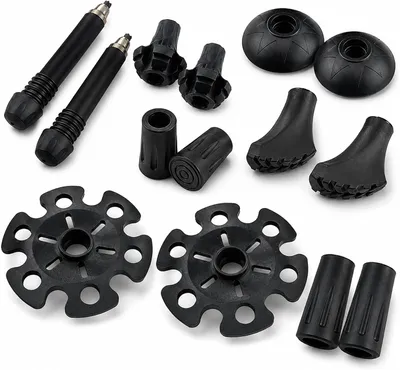 Produktbild von Nordic Walking Stöcke, Gummipuffer, 2 Stück, für Wandern und Asphalt