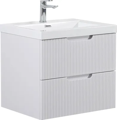 Image de Meuble de salle de bain Thermis 60 cm - Blanc - Meuble de salle de bain avec lavabo