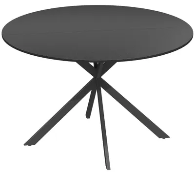 Obrázek produktu pro Kulatý jídelní stůl, povrch s imitací dřeva, 4 místa k sezení, 120 cm