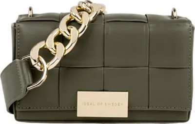 Produktbild von IDEAL OF SWEDEN, Handtasche Modell Braided mit Kette und abnehmbarem Riemen 115 cm, Khaki