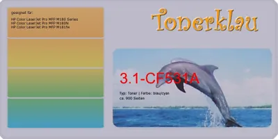 Immagine prodotto di Toner ciano 3.1-CF531A [con chip]  compatibile con HP CF531A [205A]  Pagine: 900