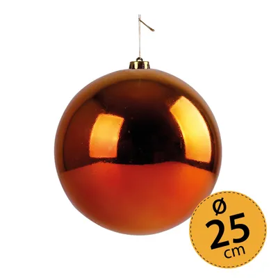 Produktbild von Christbaumkugel orange Weihnachtskugel ⌀ 25 cm Baumschmuck Deko-Kugel glänzend