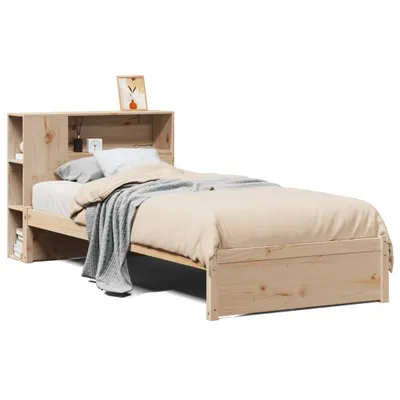 Produktbild von Bücherregalbett ohne Matratze 75x190 cm Massivholz Kiefer