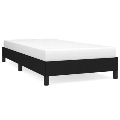 A product shot of a bed frame with a mattress on a white background.