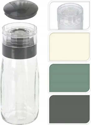 Produktbild von Handbetriebene Gewürzmühle aus Glas 300ml Buntmix