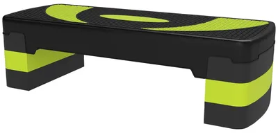 Obrázok produktu pre Aerobicový stepper – nastaviteľná fitness plošina | Farba: čierna, zelená | Rozmery: 80 x 31 x 10-20 cm