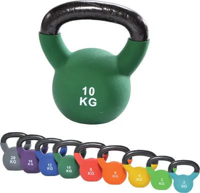 Produktbild von top | vit® Kettlebell I Schwunghantel aus massivem Guss I Kettle Bell mit Vinylüberzug I Kugelhantel, 10kg, grün