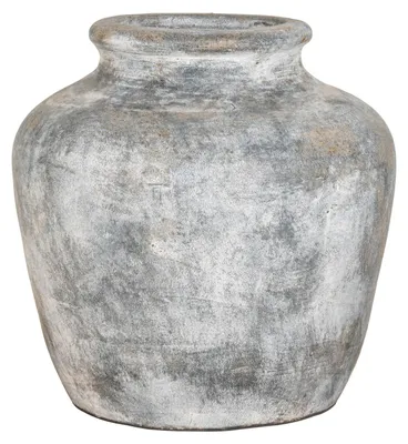 Zdjęcie produktu dla WAZON Santo Z CERAMICZNEJ TERAKOTY szary jasny surowy design