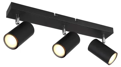 Produktbild von GLOBO 57911-3B ROBBY Strahler Metall schwarz matt, 3x GU10