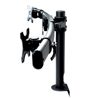 Produktbild von VALUE LCD-Triple-Arm Trägerstange, schwarz, Tischmontage, bis 3x 8 kg